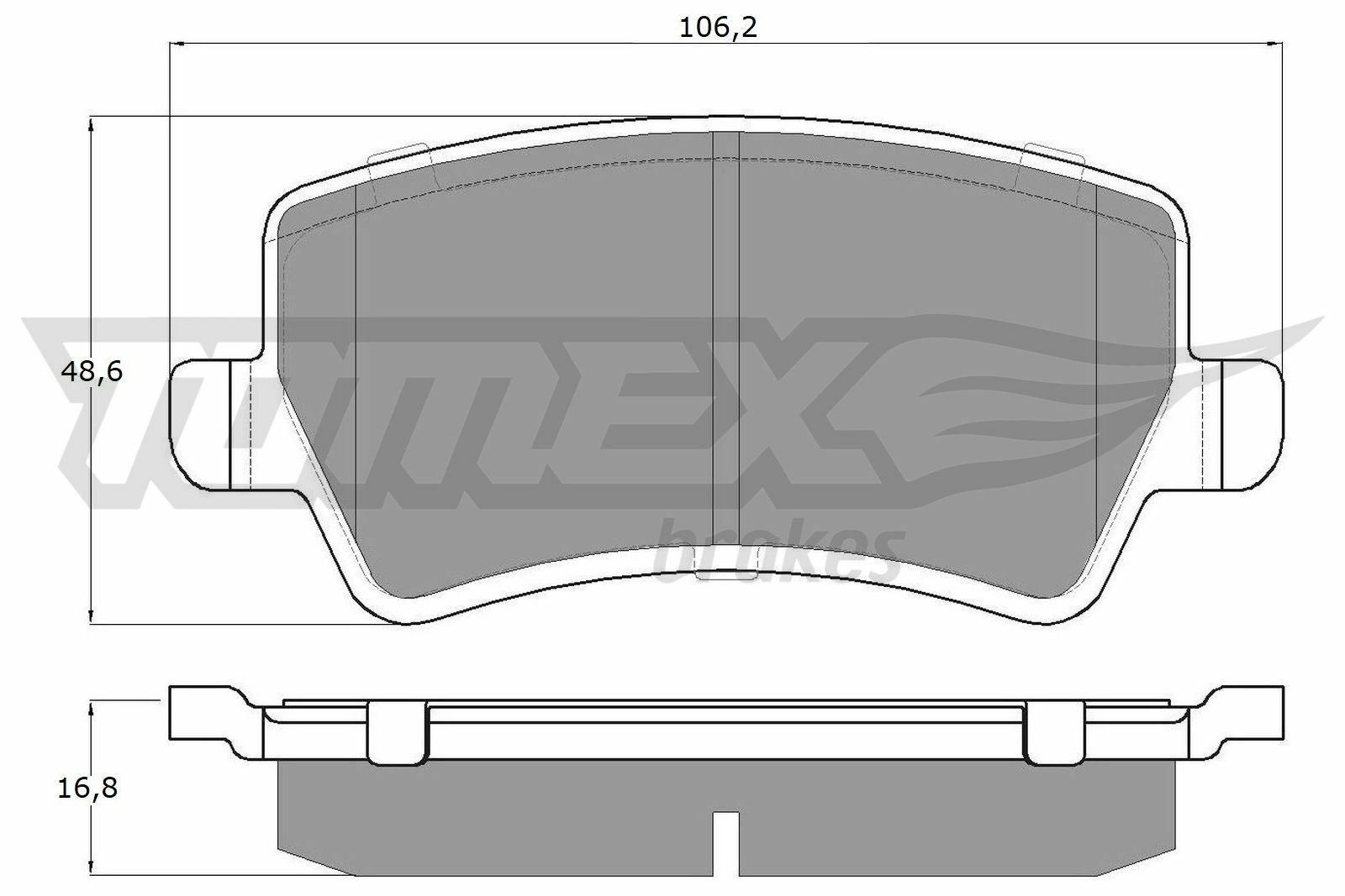 Sada brzdových destiček, kotoučová brzda TOMEX Brakes